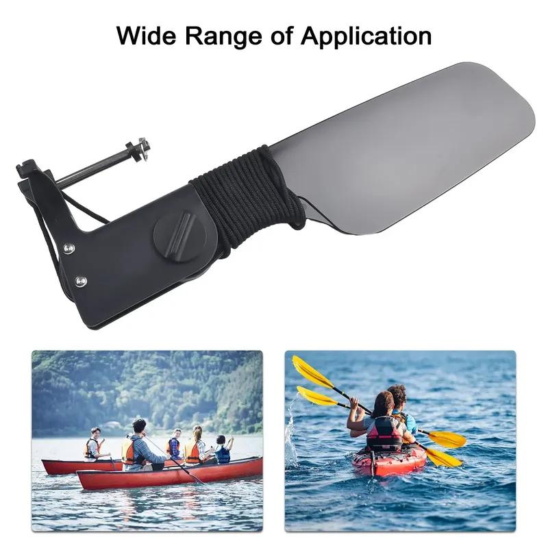 Fishing Boat Rudder Replacement for Kayak Canoe with Pulley Steering Control Nylon Big Tail Rudder for Small Boats