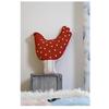Coussin décoratif - La poule de Tom - 40 x 32 cm - 100% coton - Non déhoussable - Rouge