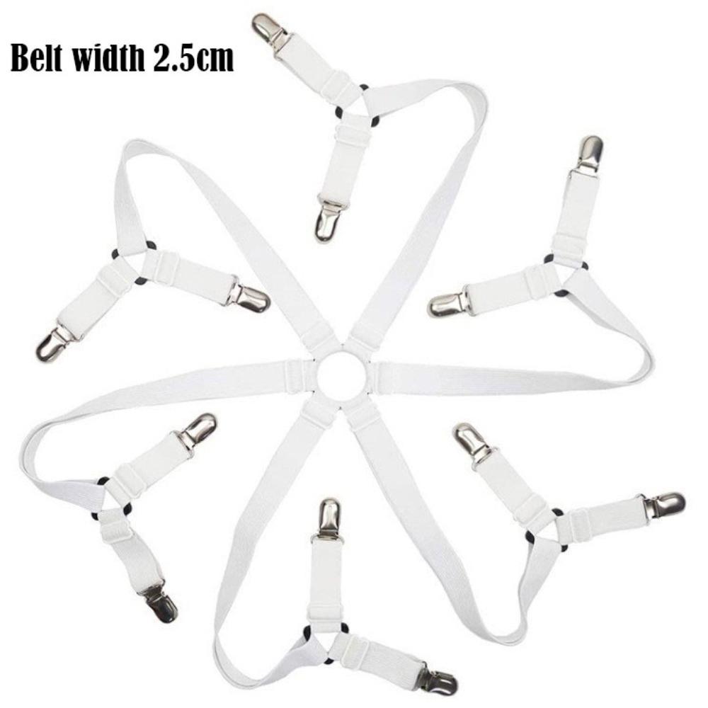 Non-Slip Bed Sheet Holder Adjustable Fixing Strap Grippers Durable Clothes Pegs  Blankets