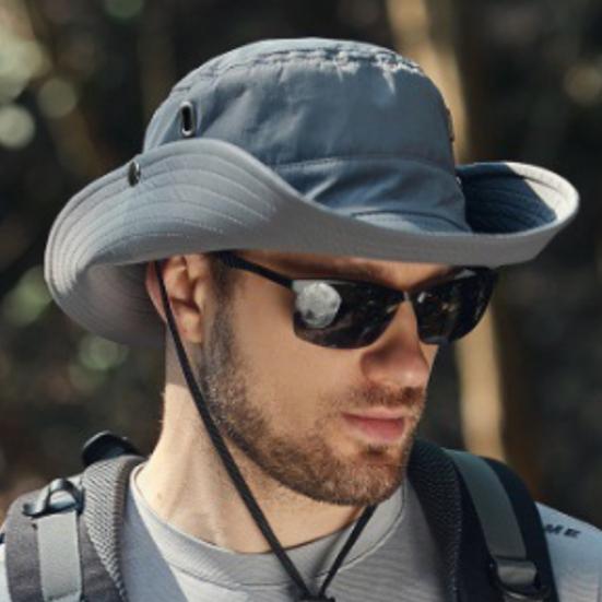 Мужская летняя шляпа от солнца с ветрозащитным ремешком и широкими полями, анти-УФ-защита от солнца, складная портативная кепка для садоводства, рыбалки и путешествий, уличная рыбацкая шляпа