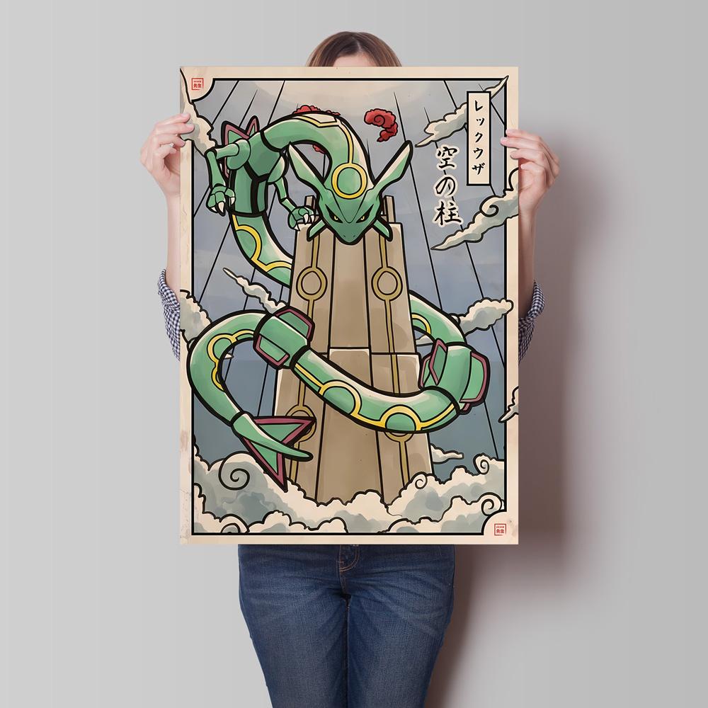 Canvas Artwork Painting Pokemon Lugia Poster Cartoon Character Picture Not Fading Modern Home Wall Decoration Birthday Gifts