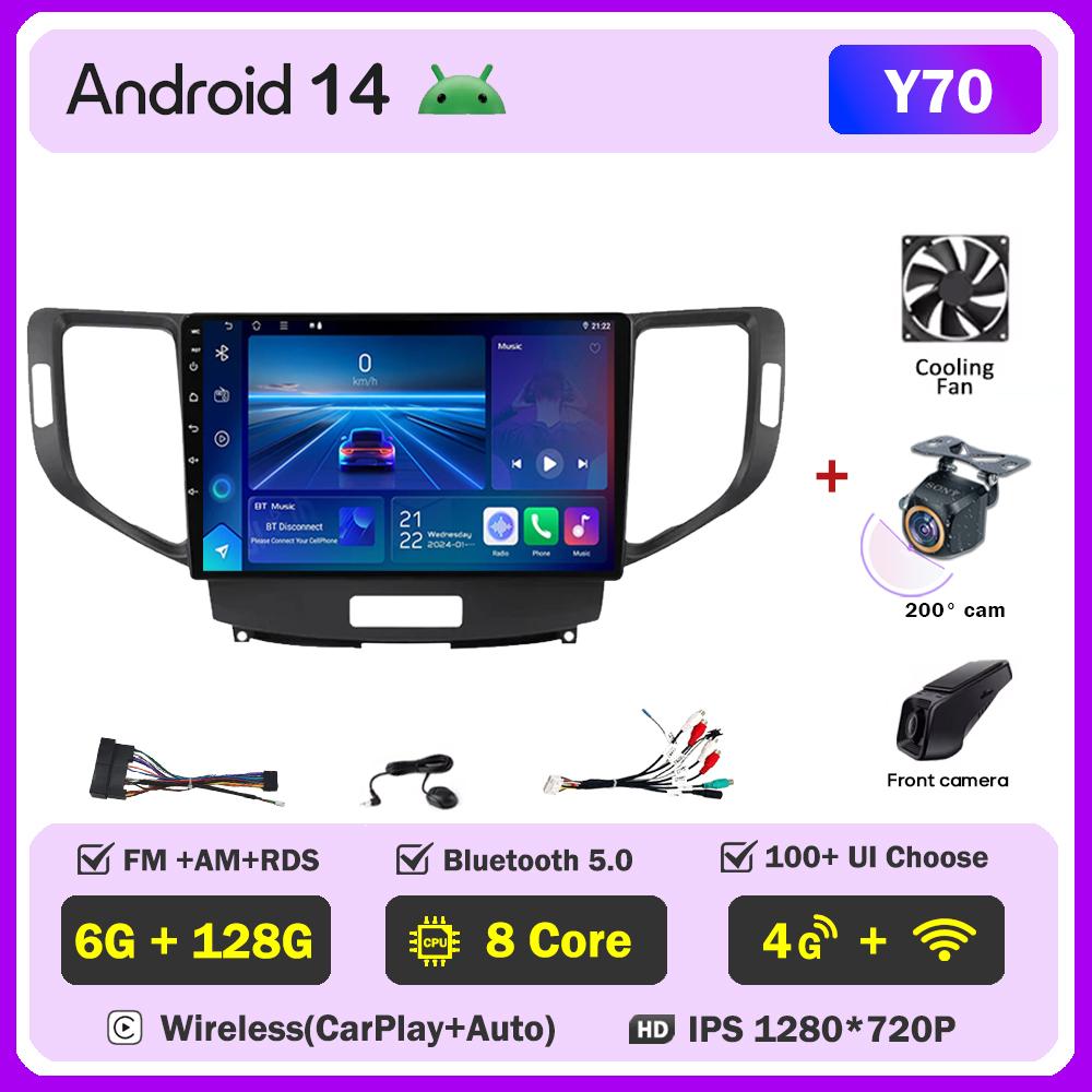 Для Honda Spirior Accord 8 Acura TSX 2008 2009 2010 2011 2012 Carplay Android auto Радио Интеллектуальная система GPS Навигация Wifi