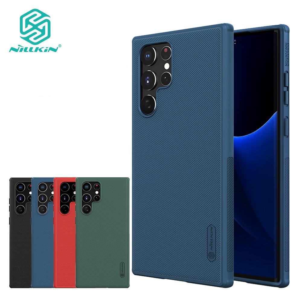 NILLKIN Чехол Super Frosted Shield Pro для Samsung Galaxy S22 Ultra, противоударный чехол с защитой от отпечатков пальцев