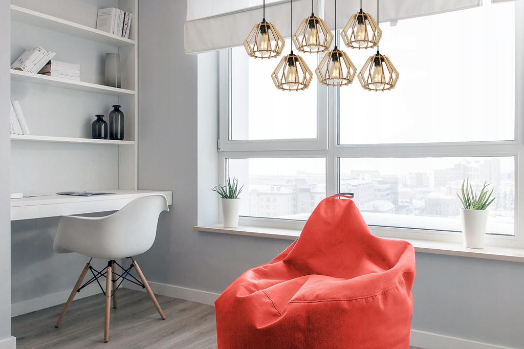 MODERN WOODEN LED CEILING HANGING LAMP