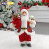 Christmas Sitting Standing Santa Claus Figurines Doll Cute 12inch Xmas Tree Party Ornament Table Office Fireplace Home Decor