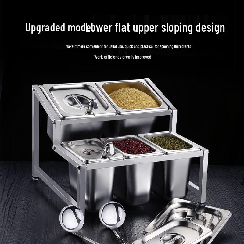 Органайзер для специй Meishangyuan из нержавеющей стали с секционными лотками