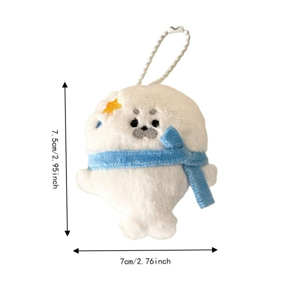 Fluffy Seal Plush Keychain Plush Bag Charm Q-version Animal Key Pendant Kids