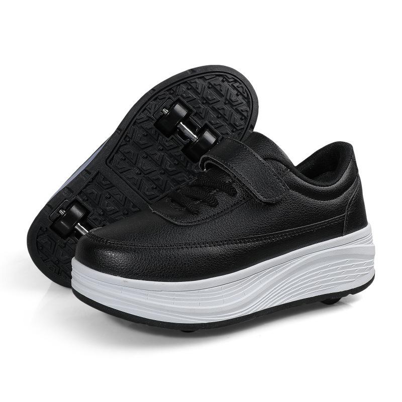 Четырехколесные деформированные беговые туфли детские автоматические роликовые коньки для мальчиков и девочек невидимые роликовые коньки для взрослых обувь на колесиках