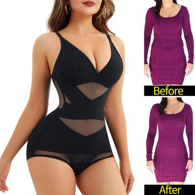 Сексуальный бюстгальтер с V-образным вырезом, боди, корректирующее белье для женщин, комбинезон с контролем живота, топы, тренажер для талии, формирователь всего тела, подтягивающие трусы, трико, комбинезон