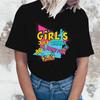 New Girl'S Just Wanna 80S Have Fun T Shirt Girl'S Just Wanna 80S Have Fun Print T-Shirt Female Summer Casual O-Neck Lady Tops