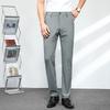 Мужские эластичные брюки от морщин в стиле business casual прямого кроя FMMY3202