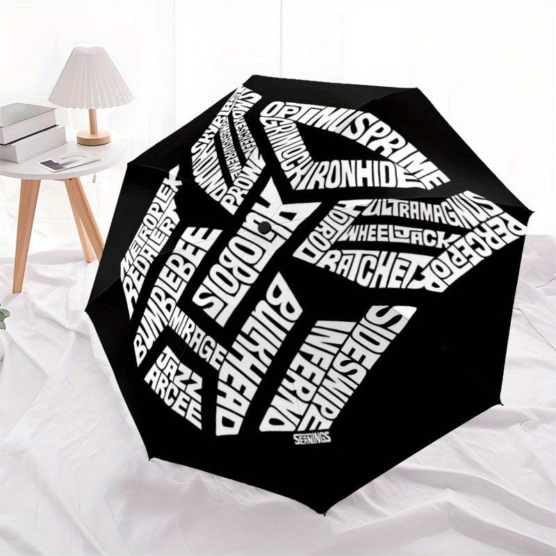 Transformers Autobots Automatic Open/Close Umbrella, Portable 3-Fold Compact Umbrella for Men & Women, Perfect Gift for Birthday, Christmas