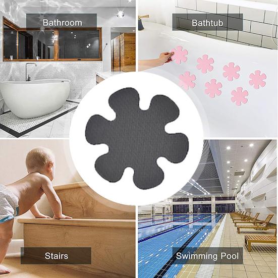 20 шт., нескользящие наклейки для ванной комнаты, кухни, красочные цветочные прозрачные наклейки для безопасности, ванны для ванной, водонепроницаемые клейкие наклейки PEVA