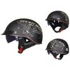 Ретро Шлемы Для Мотоцикла Capacete De Moto Шлем Винтажный Уличный Туристический Скутер Половинчатый Шлем Встроенный Визор Сертификация DOT