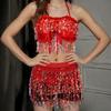 2 Pieces, Bra With Sequined Tassels, Fringed Top, Belly Dance Skirt, Carnival, Club, Costumes