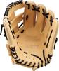 ZETT Бейсбольная перчатка Soft Steer, пастельно-коричневая x черная, размер 4, универсальная, бросок левой рукой, (3219), (BRGB35520F)