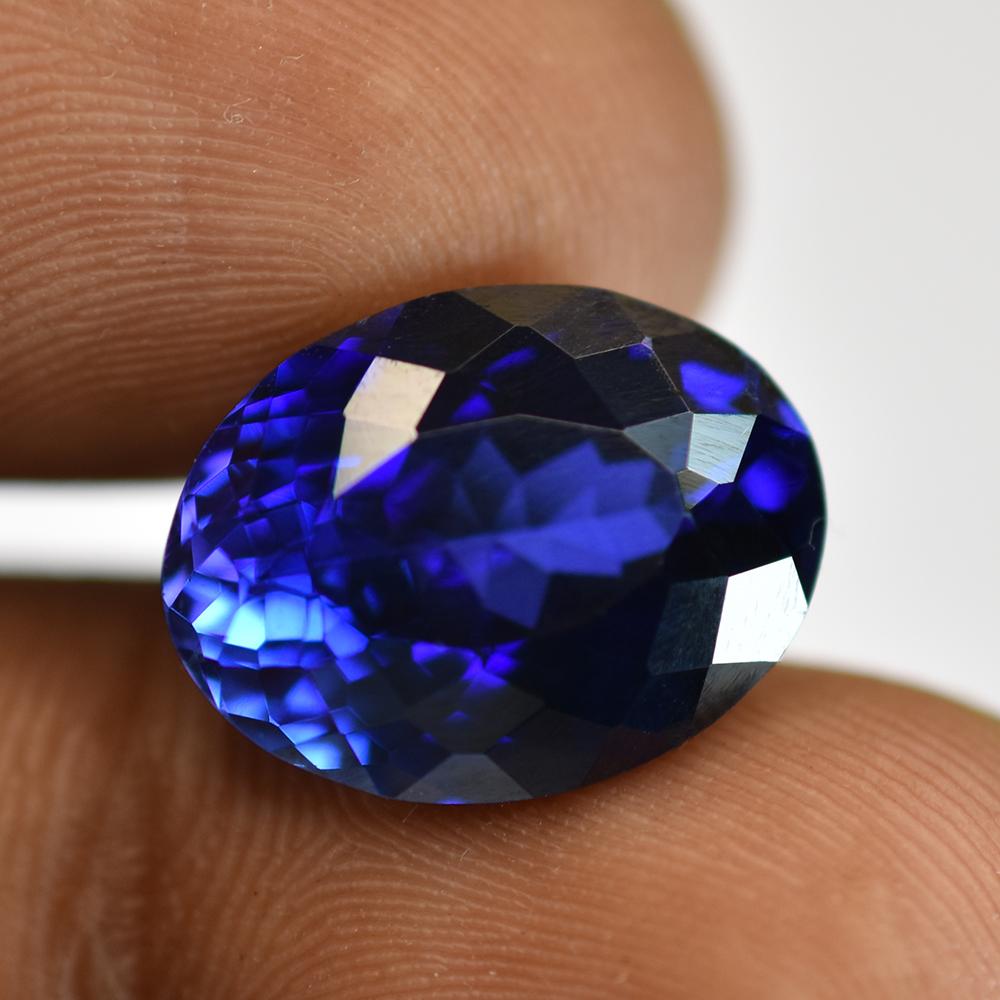 Natural Blue Tanzanite Loose Gemstone Oval Cut 11.05 ct for Jewelry Making and Gem Collections
