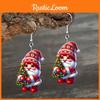 Женские акриловые серьги на рождественскую тематику с Санта-Клаусом, держащим елку, для праздничной вечеринки