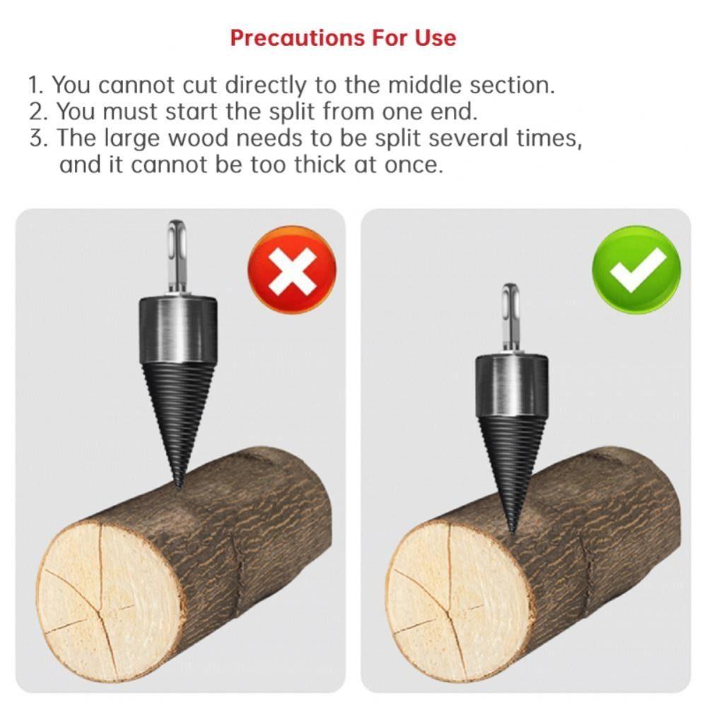 Конус для раскола древесины Дровокол Сверло по дереву Дровокол Ступенчатое сверло Дровокол