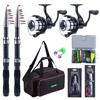 Goture Fishing Carbon Telescopic Fishing Two Spinning Reels with Bait and Fishing Power Fish Fishing and Includes a Red and Black Carrying In Portable