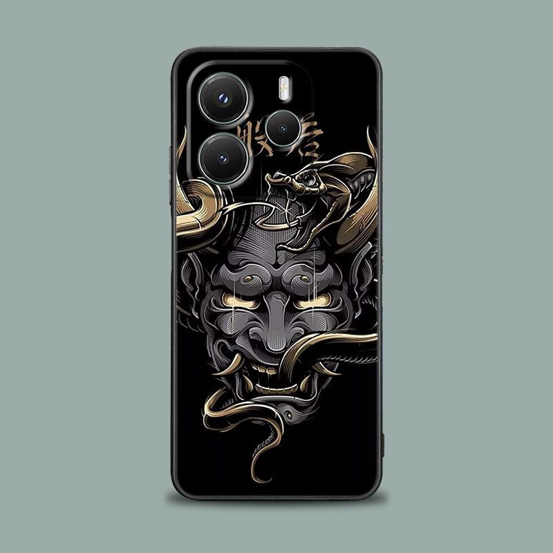 Чехол для телефона Samurai Ghost Hannya Ukiyo-E Mask для Xiaomi Redmi 14C 12C 10C 13C 4G Redmi Note 14 13 12 11 10 Pro Plus 12S 9S