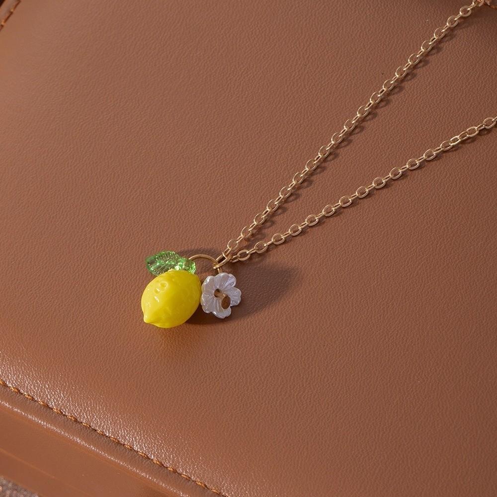 Sweet Dangle Earrings Acrylic Fruit Hooks Earring Gift Lemon Shaped Necklace Casual Wear
