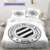 Montpellier HSC logo Bedding Quilt Set Quilt Cover Pillowcase Home Decoration Birthday Gift (1 * duvet cover + 2 * pillowcase, without core)