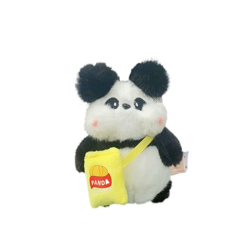 Plush Panda Keychain With Soft Cord For Backpack And Key Holder Gift