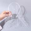 New French Style Bride Veils Satin Bow Elegant Bridal Headwear Fairy White Wedding Headband Tiara