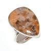 Tube Agate Handmade 925 Sterling Silver Jewelry Ring Size 8 I8m16