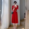 Qianjin Xiaoxiang Style Knitted Sweater Dress - 2023 Autumn/Winter Collection
