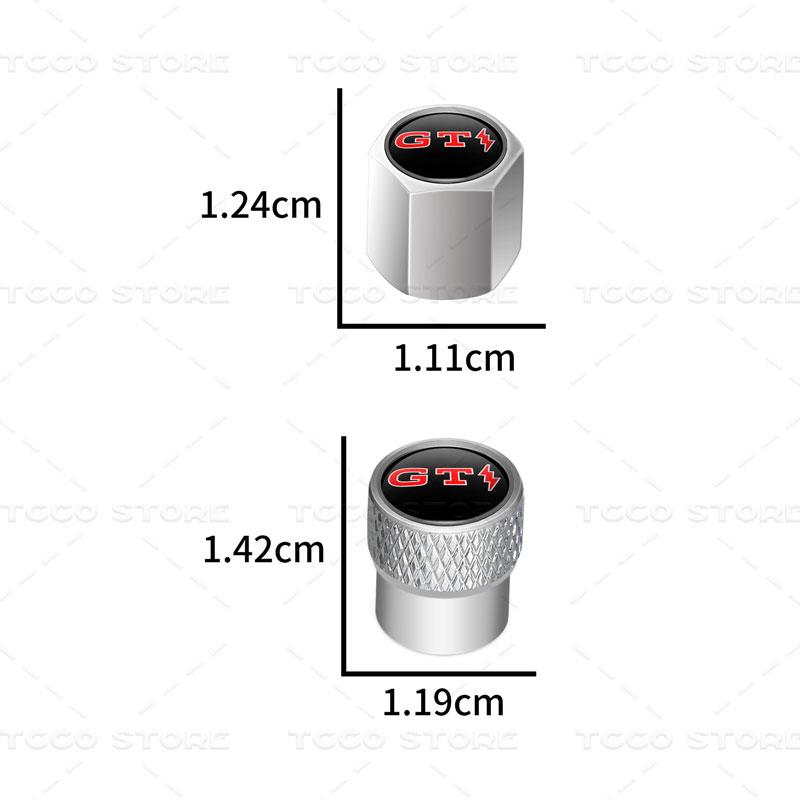 For VW VOLKSWAGEN 2026 New 4pcs Car Wheel Tire Valve Core Cap Dust Proof Covers For GTI Lightning Logo Golf MK3 MK4 MK5 Polo Tou
