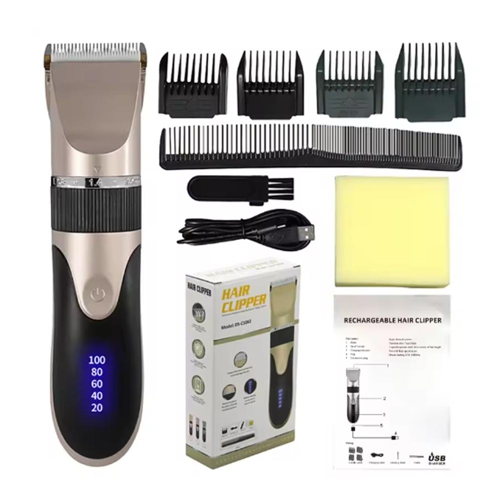 Professional electric barber clippers men barber beard trimmer rechargeable hair clippers ceramic blades hair trimmer Adult Kid