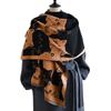 Cute Cat Imitation Cashmere Scarf Thick Warmth Winter Scarf Elegant Style Shawl  Autumn Winter