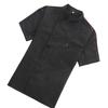 Coat Short Sleeve with Buttons Pockets Cook Jacket Chic Cooking Work Wear Uniform Costume for Restaurant Hotel Cafe Kitchen