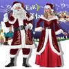 OSC Women's Santa Dress, Hat, Belt, Long Sleeve Dress, Long Skirt, Santa Claus Costume