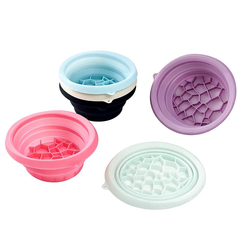 Portable Silicone Face Ice Bowl with Built-In Ice Tray Facial Plunge Washbasin for Pore Tightening Home Skin Care