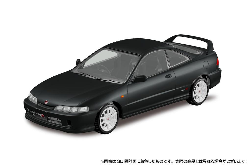 Aoshima Bunka Kyozai Rakupla Snap Kit Honda DC2 Integra Type R Black Scale Plastic Model Kit (AOSHIMA) No. 22-GB (Granada Pearl) 1/32 Pre-Colored