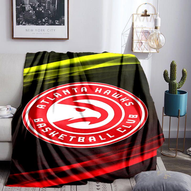 Atlanta Basketball Throws Blanket Flannel Blankets Plush for Couch Bed Gifts for Men Women Travel picnic blanket Christmas fan gifts