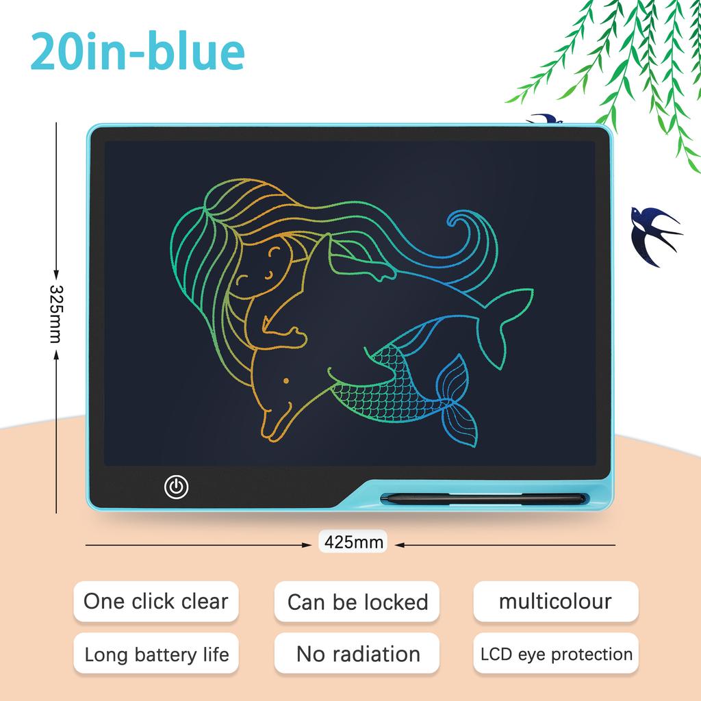 16/20inch LCD Writing Board Art Writing Painting Children Tools Educational Toys for 3 4 5 6 7 Year Old Girls Boys Baby Kids Toy