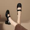Thick Heel Shallow Mouth Soft Leather Single Shoes Women's College Vocational Work Commuter Women's Shoes Square Head Shoes