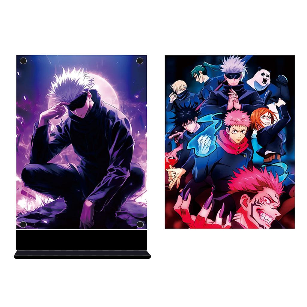 Led Backlit Poster One Piece Anime Night Light for Birthday Gift Bedroom Nightlight Game Room Deco Table Lamps Sign Zoro