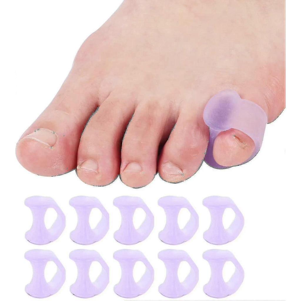 10 Pack Toe Splint, Gel Toe Separator, Toe Straightener Toe