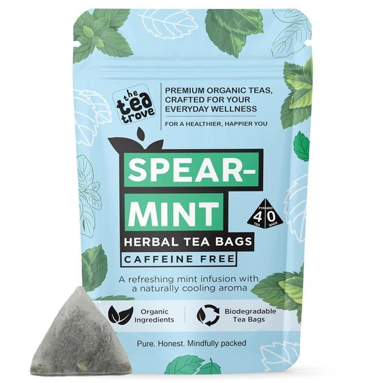 The tea trove Органический мятный чай в пакетиках - 40 экологически чистых чайных пакетиков (Пакет из 1), 0,04 кг