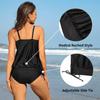 CHARMLEAKS Женские блузоны, топы-танкини, только свободный крой, топ для плавания, купальный костюм с овальным вырезом, верхний мягкий купальник, верх без дна