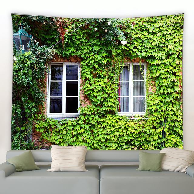 Цветочный гобелен, весенний забор, пейзаж, фон, ткань, настенный садовый постер для улицы, дома, гостиной, декор, эстетика
