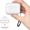 Чехол для наушников для Apple AirPods Pro3 Прозрачный чехол Противоударный чехол для наушников AirPods Pro 3 Защитная крышка с крючком