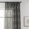 Полосатые Цветочные Бохо Шторы для Спальни Гостиной, Богемные Винтажные Кисточки Оконное Убранство Драпировка для Домашнего Декора Карман для Карниза, 1 шт.
