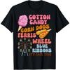 Cotton Candy Corn Dogs Ferris Wheel Blue Ribbons It's Fair T-Shirt