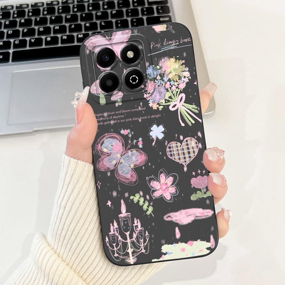 Colorful Flower Case For Honor X6b Coque Silicone Soft Cover For Huawei Honor X 6b 6a X6A Phone Cases Covers Bumper